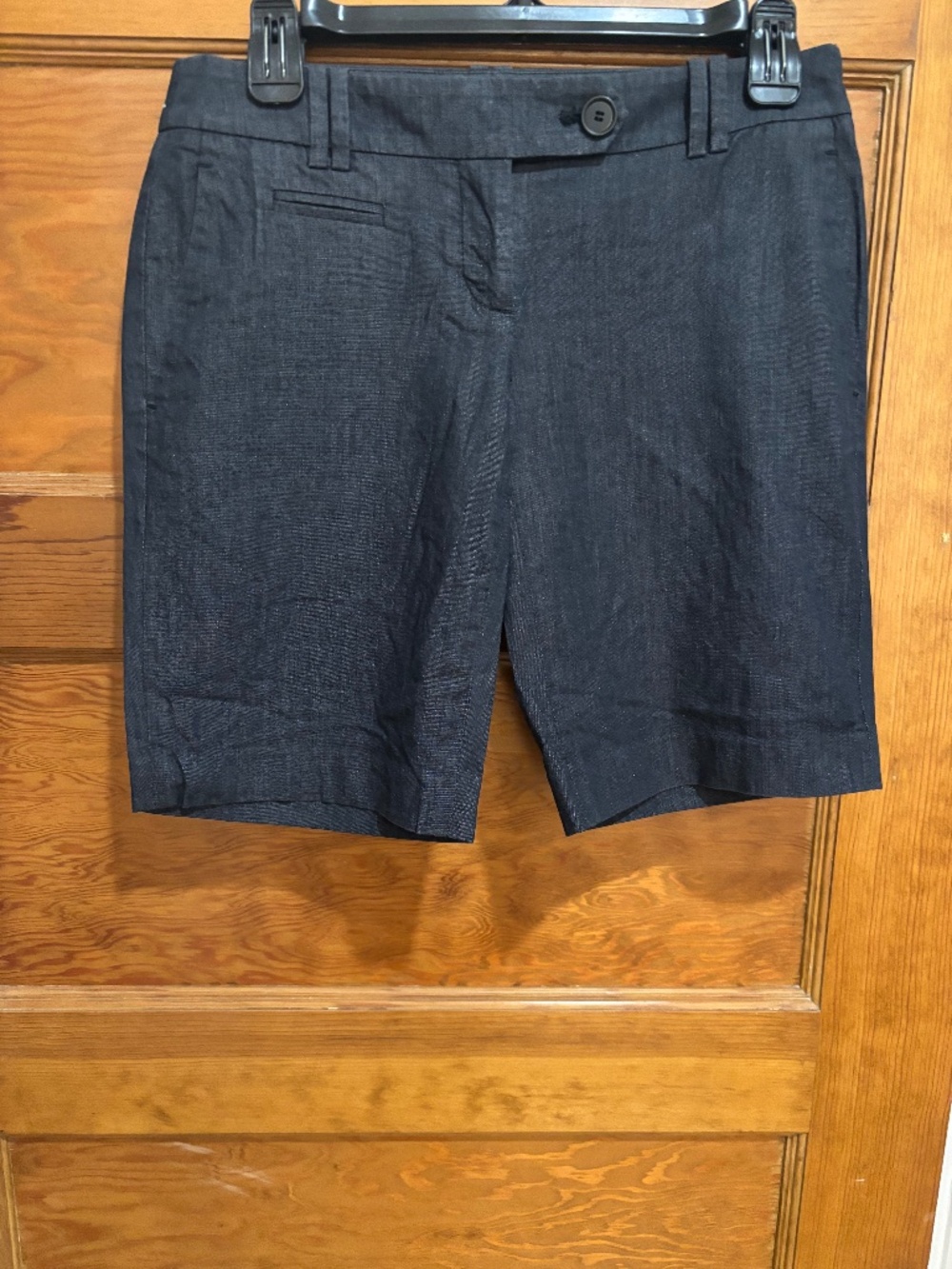 WOMENS ANNE TAYLOR LOFT DARK DENIM BERMUDA SHORT